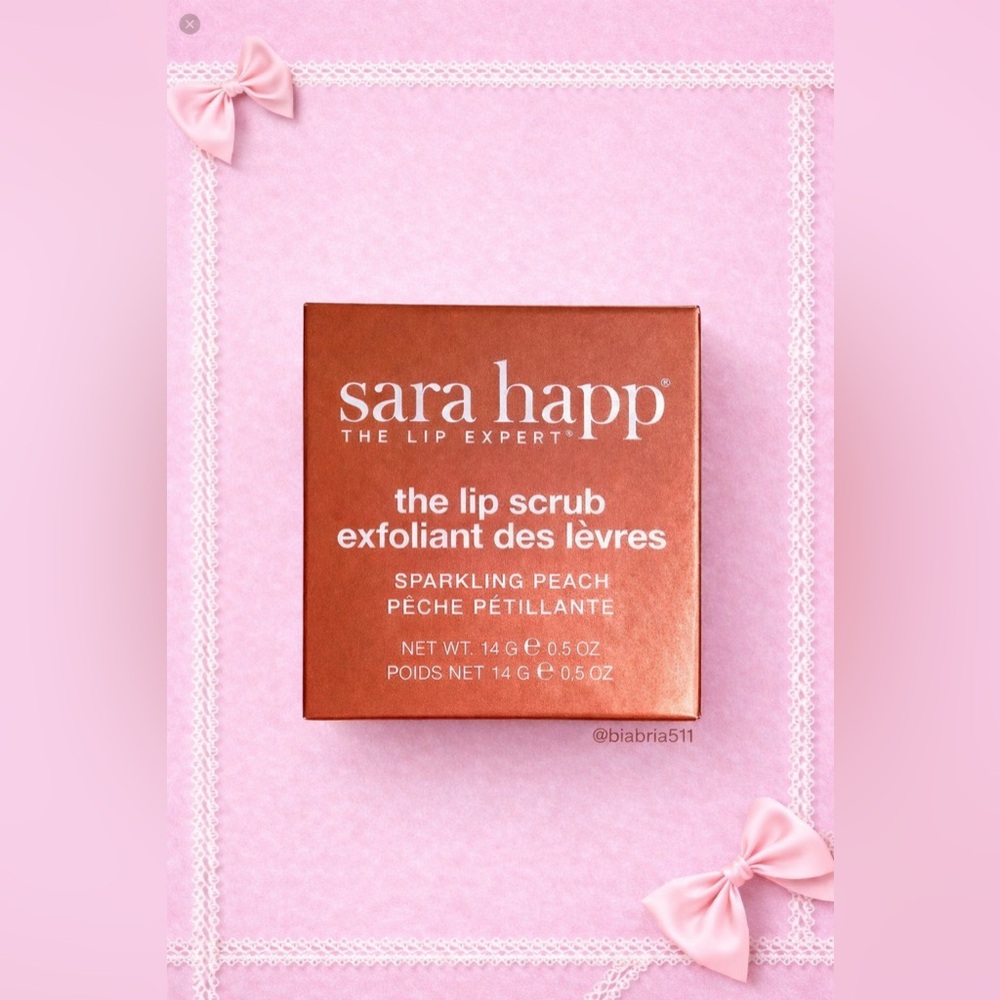 BNIB Sara Happ Sparkling Peach Lip Scrub